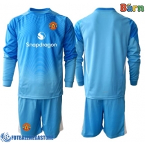 Fotballdrakt Barn Manchester United Keeper Hjemmedraktsett 2025-26 Langermet (+ Korte bukser)